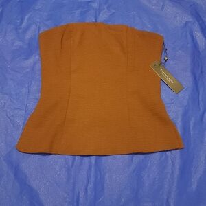 Emerson Lang Brown Strapless Top